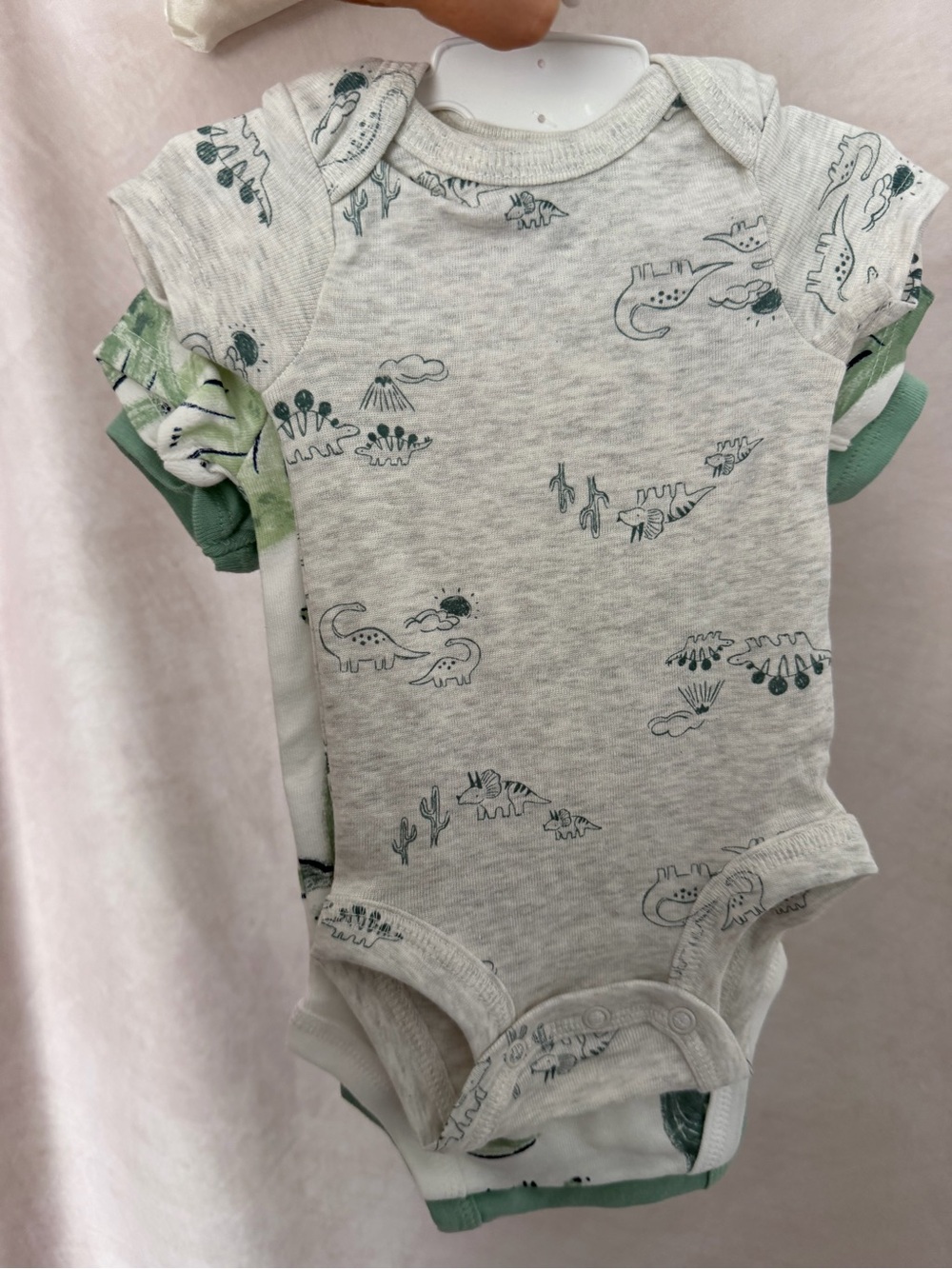 Carter's Sage Green 'Little Optimist' Baby Bodysuit - Picture 2 of 4